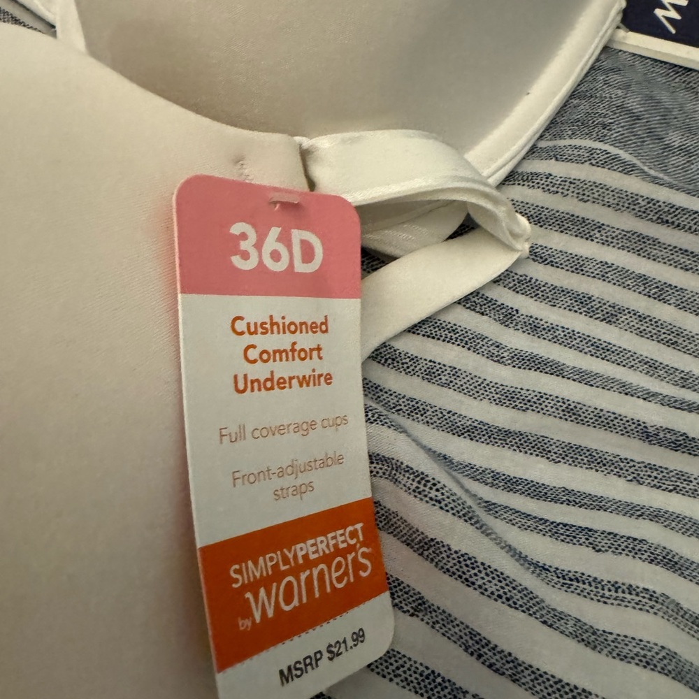 Simply Warners bras 36D